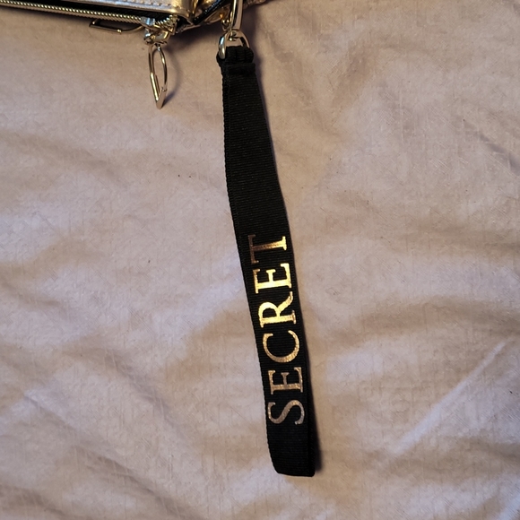 Trio of Victoria's Secret gold and pink sparkle pouches wristlets - Picture 6 of 13